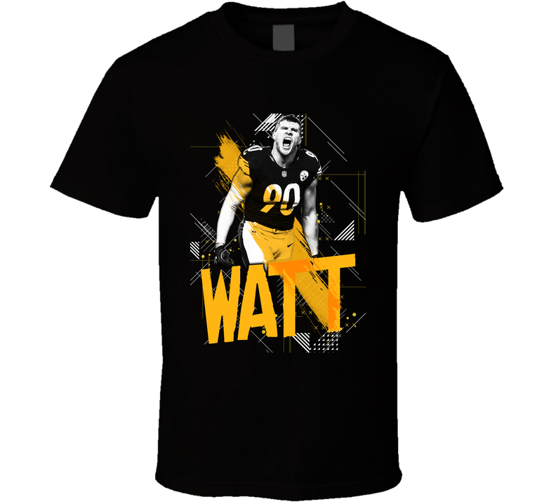 Tj Watt Pittsburgh Football Geometric Black Unisex T Shirt