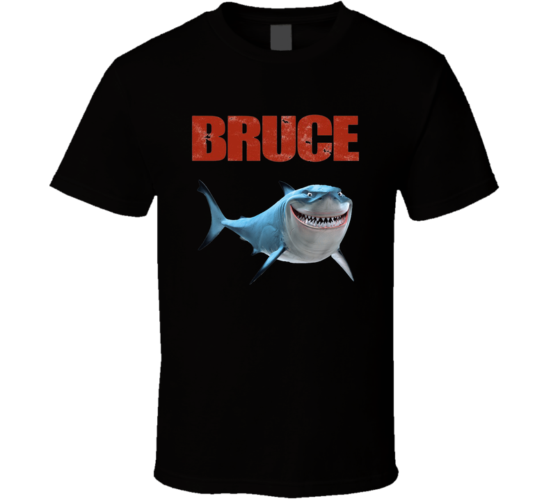 Bruce Finding Nemo Shark Week Black Unisex T Shirt