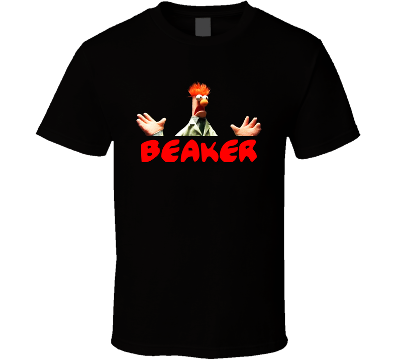 The Muppets Beaker Funny Black Unisex T Shirt