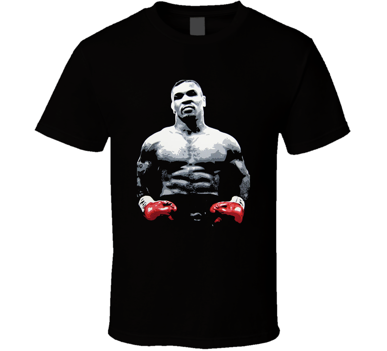 Mike Tyson Silhouette Retro Boxing Fan Black Unisex T Shirt