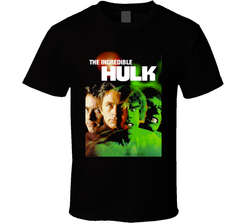 The Incredible Hulk Retro  Tv Show Black Unisex T Shirt