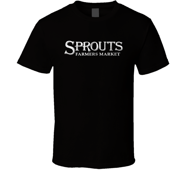 Sprouts Farmers Market Grocery Store Company Logo Vintage Grunge Look Black Unisex T Shirt