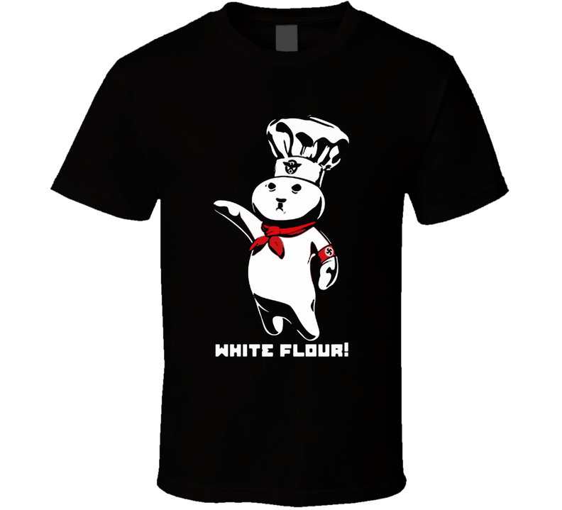 White Flour Power Dough Boy Parody Black Unisex T Shirt White Flour Power Dough Boy Parody Black Unisex T Shirt