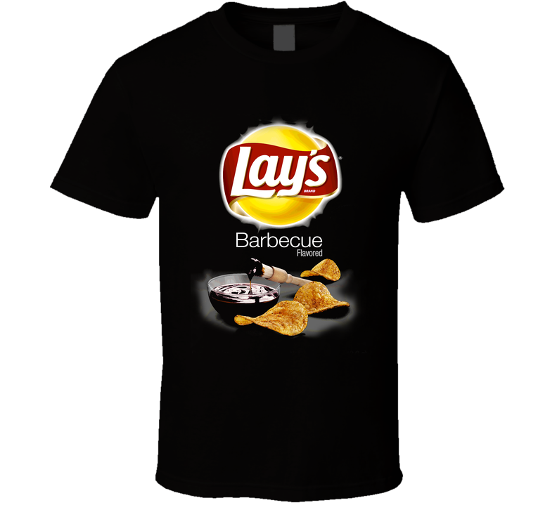 Lay's Barbecue Potato Chips Bag Costume Black Unisex T Shirt