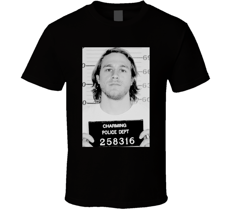 Jax Teller Mugshot Sons Of Anarchy Fan Black Unisex T Shirt