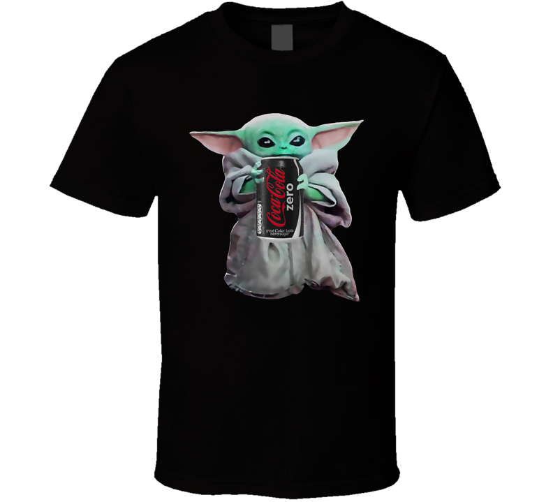 Baby Yoda The Child Mandalorian Coke Zero Soda Pop Drink Black Unisex T Shirt
