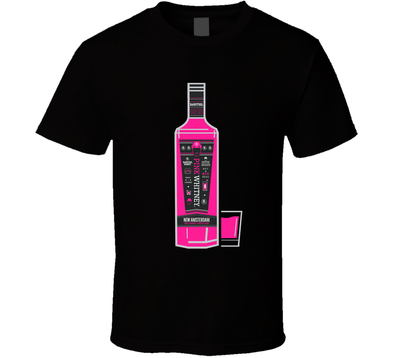 Pink Whitney New Amsterdam Vodka Bottle Black Unisex T Shirt