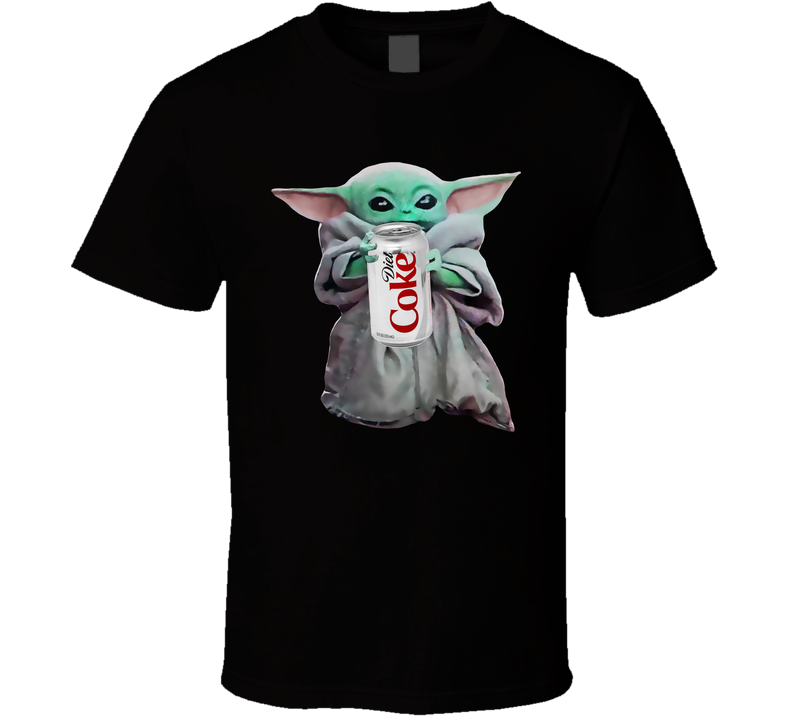 Baby Yoda The Child Mandalorian Diet Coke Soda Pop Drink Black Unisex T Shirt