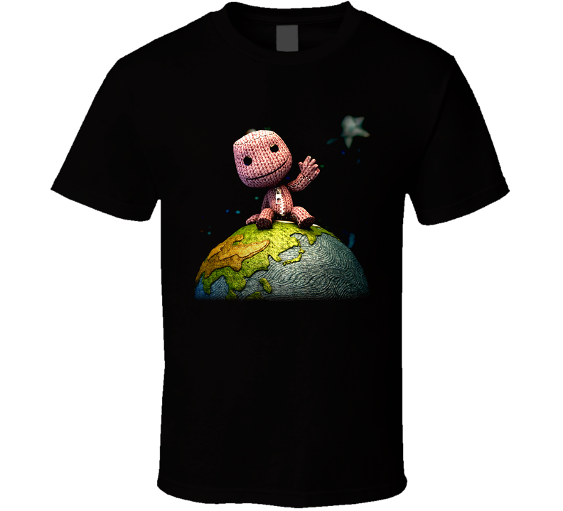 Little Big Planet Sackboy Video Game Black Unisex T Shirt Little Big Planet Sackboy Video Game Black Unisex T Shirt