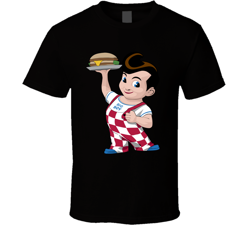 Big Boy Fast Food Mascot Black Unisex T Shirt