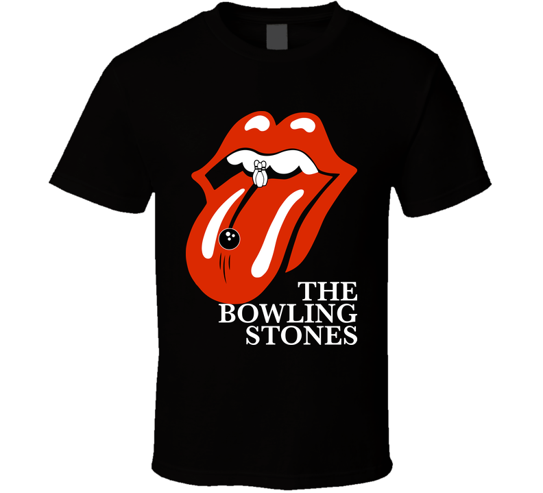 The Bowling Stones Bowling Team Black Unisex T Shirt The Bowling Stones Bowling Team Black Unisex T Shirt