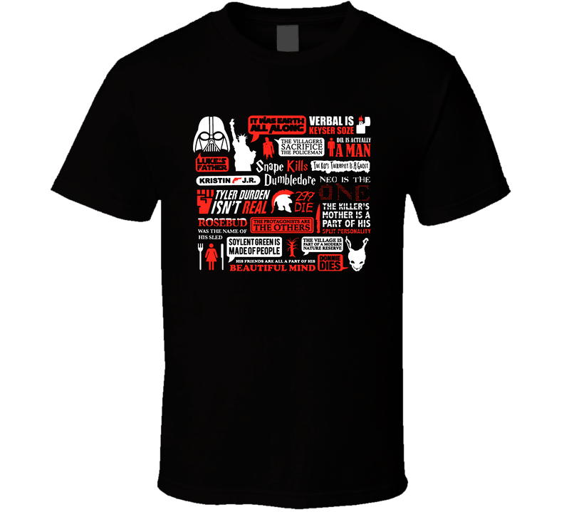 All Movie Spoilers Classic Film Funny Black Unisex T Shirt