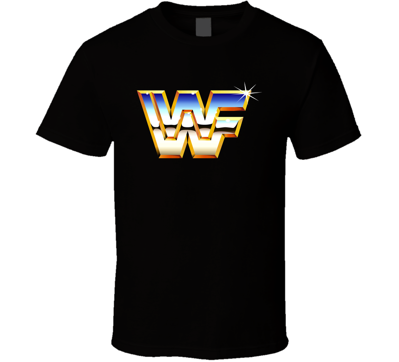 Wwf World Wrestling Federation Shiny Retro Logo Fan Black Unisex T Shirt Wwf World Wrestling Federation Shiny Retro Logo Fan Black Unisex T Shirt