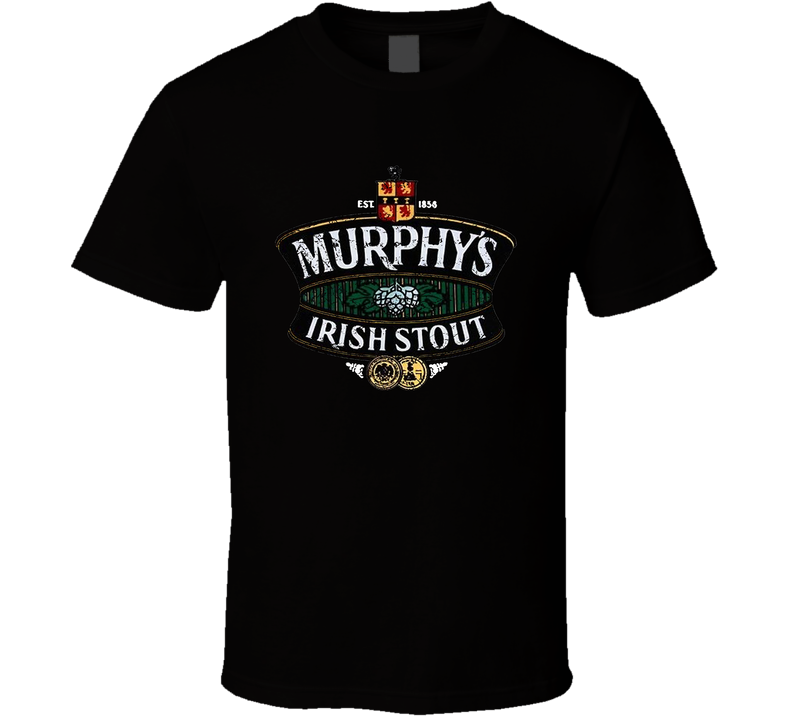 Murphy's Irish Stout Vintage Worn Look Black Unisex T Shirt