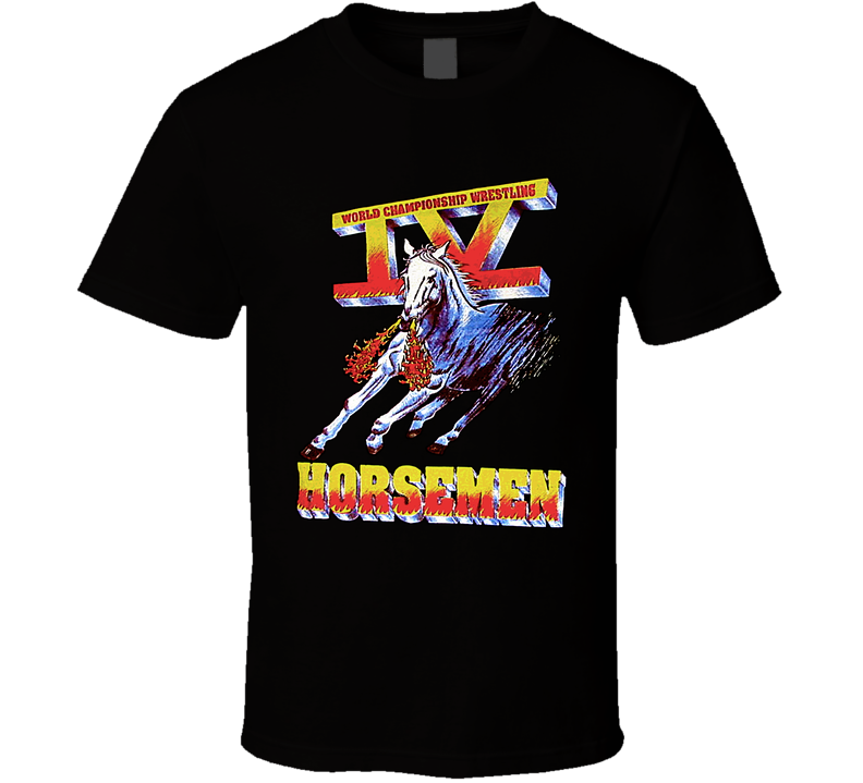 Wcw 4 Horseman Retro Wrestling Black Unisex T Shirt Wcw 4 Horseman Retro Wrestling Black Unisex T Shirt