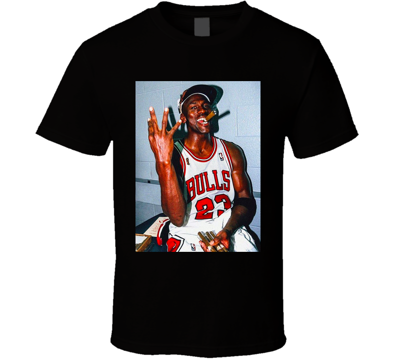 Michael Jordan Chicago Basketball Champion Black Unisex T Shirt