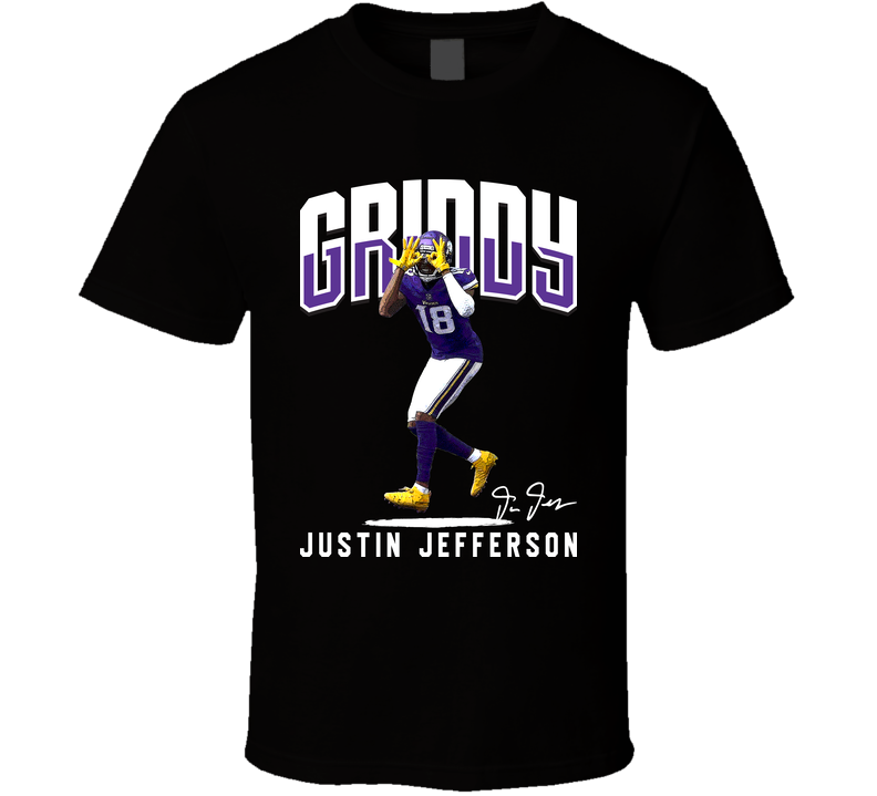 Justin Jefferson Griddy Fan Black Unisex T Shirt Justin Jefferson Griddy Fan Black Unisex T Shirt