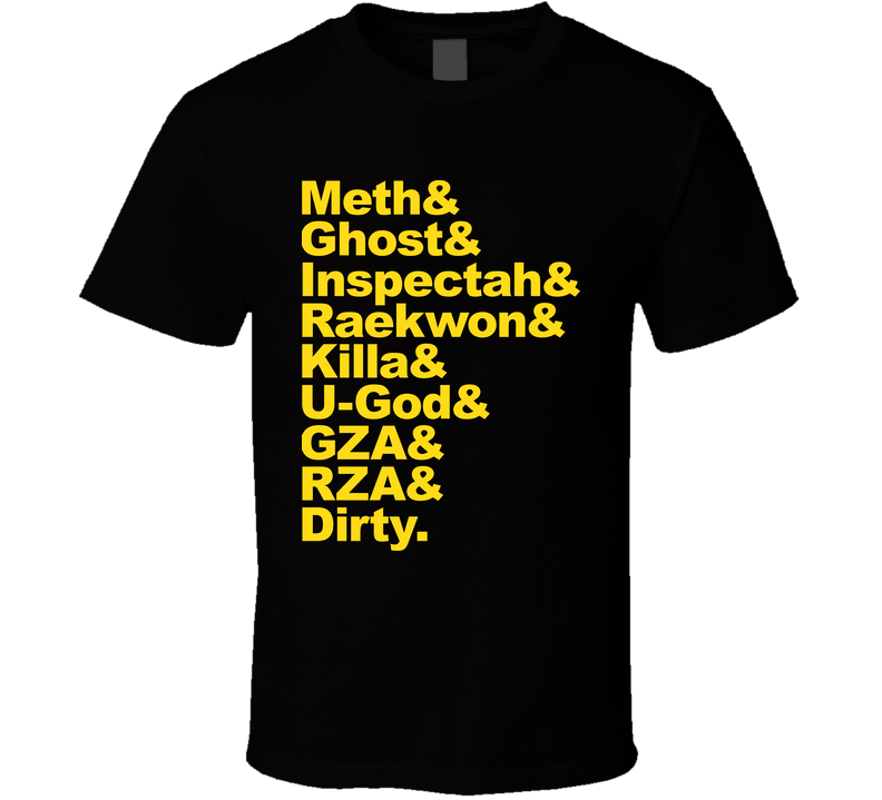 Meth & Ghost & Inspectah Wu Tang Clan Members Rap Black Unisex T Shirt