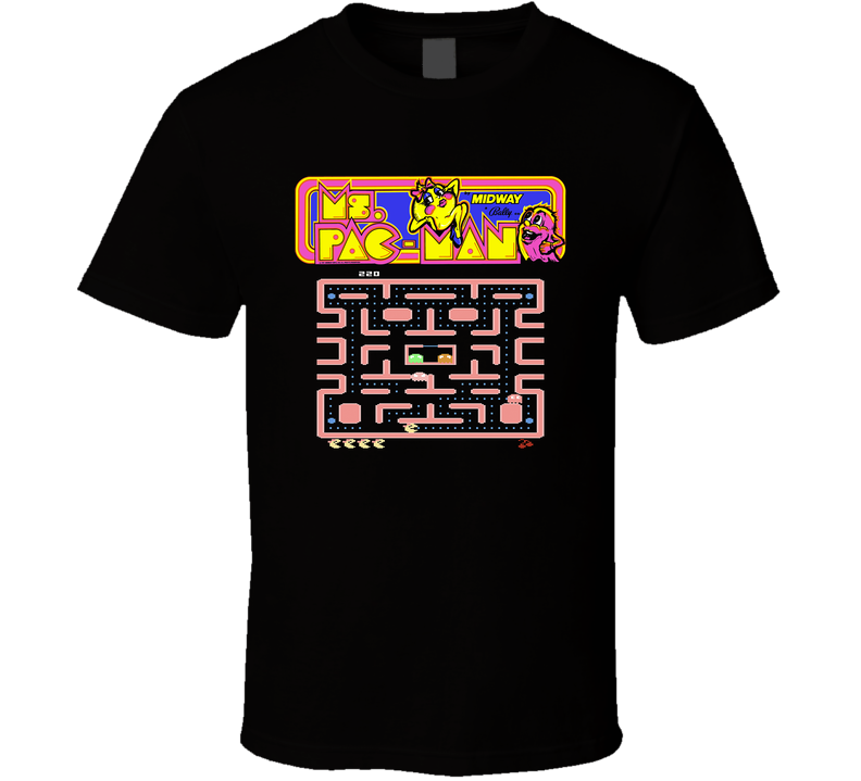Ms Pac Man 1982 Best Video Games Of All Time Black Unisex T Shirt Ms Pac Man 1982 Best Video Games Of All Time Black Unisex T Shirt