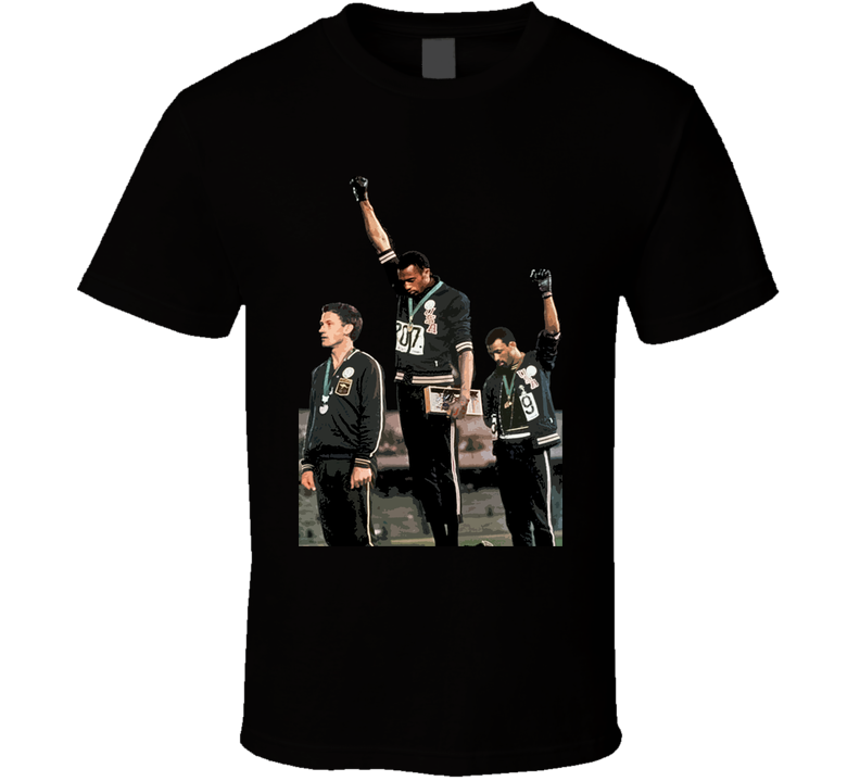 John Carlos Tommie Smith Black Power Salute 1968 Summer Olympics Black Unisex T Shirt John Carlos Tommie Smith Black Power Salute 1968 Summer Olympics Black Unisex T Shirt