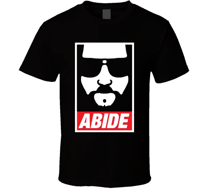 Abide The Dude The Big Lebowski Movie Black Unisex T Shirt