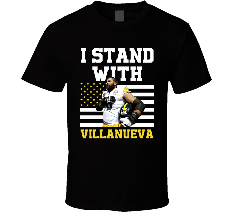 I Stand With Alejandro Villanueva Pittsburgh Football Usa Anthem Black Unisex T Shirt