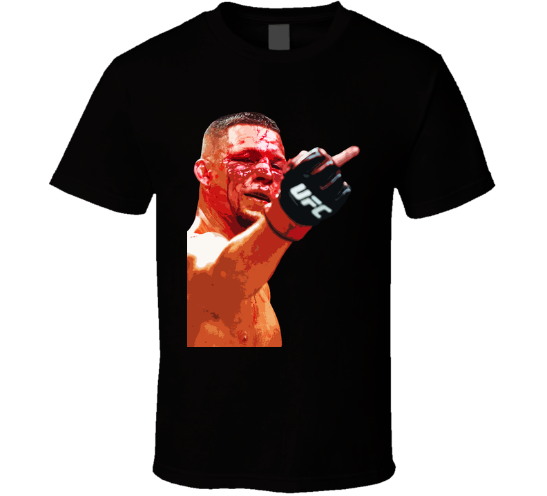 Nate Diaz Middle Finger Black Unisex T Shirt Nate Diaz Middle Finger Black Unisex T Shirt