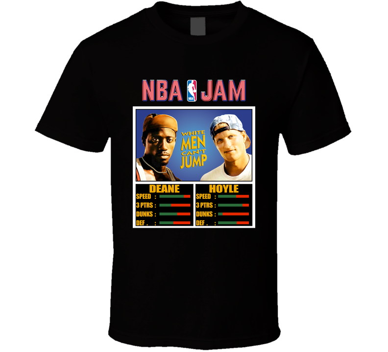 Nba Jam White Men Can't Jump 90s Movie Fan Black Unisex T Shirt