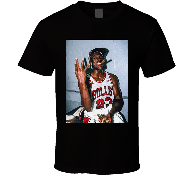 Michael Jordan Smoking Cigar Black Unisex T Shirt