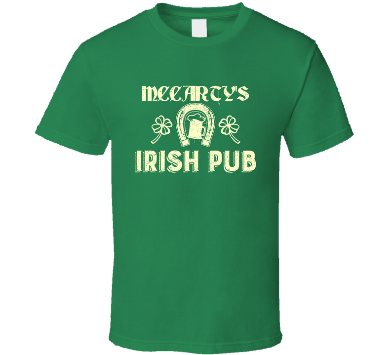 Mccarty Irish Pub St Patricks Day Party Beer Drinking Green Unisex T Shirt Mccarty Irish Pub St Patricks Day Party Beer Drinking Green Unisex T Shirt