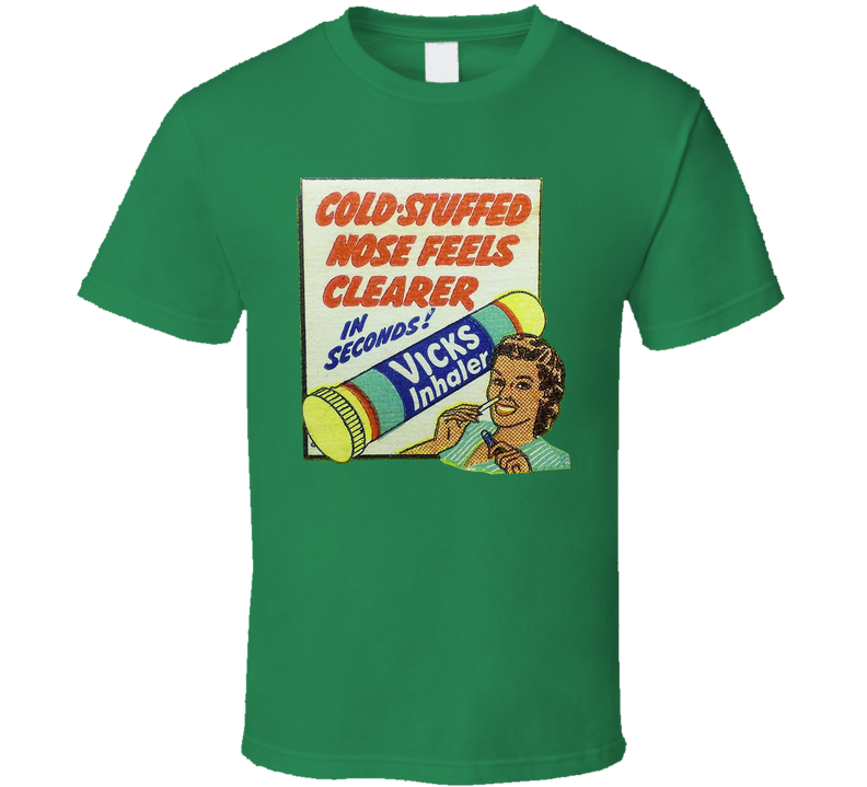 Vicks Inhaler Retro Ad Green Unisex T Shirt Vicks Inhaler Retro Ad Green Unisex T Shirt