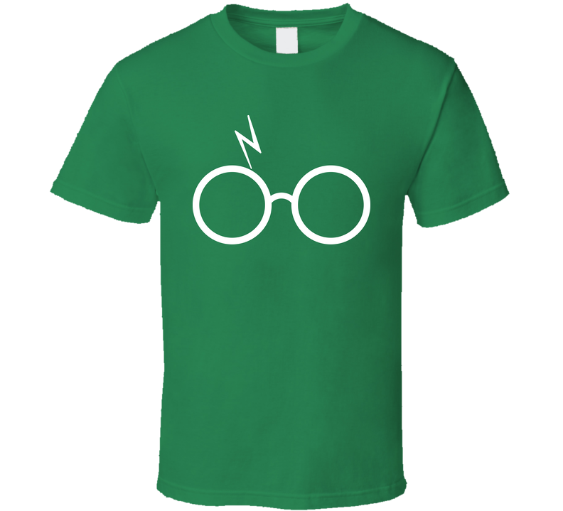 Harry Potter Glasses And Lightning Scar Green Unisex T Shirt Harry Potter Glasses And Lightning Scar Green Unisex T Shirt