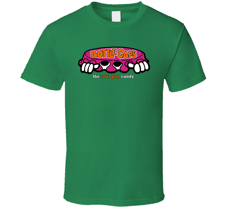 Bottle Caps Candy Retro Original Flavour Green Unisex T Shirt