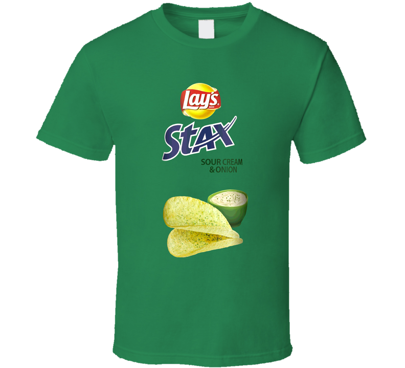 Lay's Stax Sour Cream And Onion Potato Chips Can Costume Green Unisex T Shirt