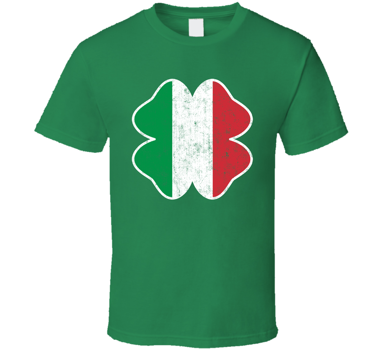 Irish Italian Flag St Patrick's Day Drinking Worn Look Green Unisex T Shirt Irish Italian Flag St Patrick's Day Drinking Worn Look Green Unisex T Shirt