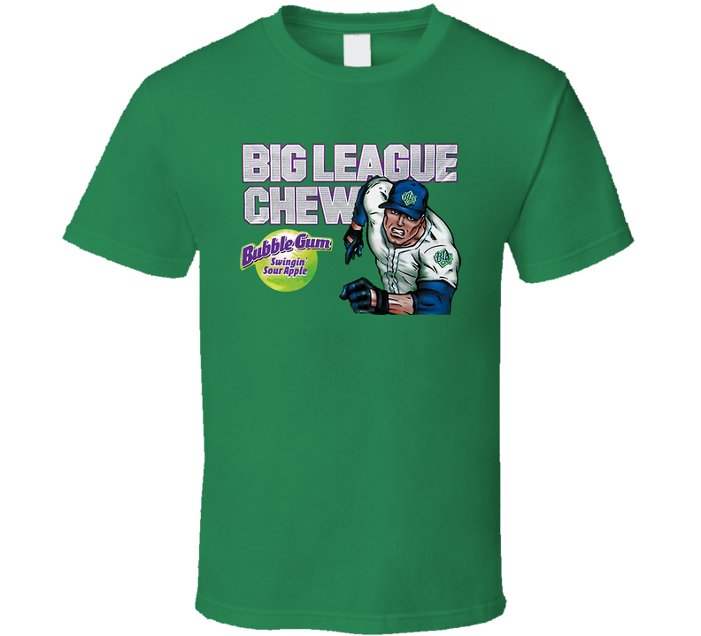 Big League Chew Baseball Sour Apple 80s Green Unisex T Shirt Big League Chew Baseball Sour Apple 80s Green Unisex T Shirt