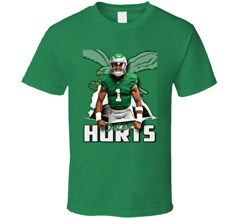 Jalen Hurts Philadelphia Football Fan Green Unisex T Shirt Jalen Hurts Philadelphia Football Fan Green Unisex T Shirt