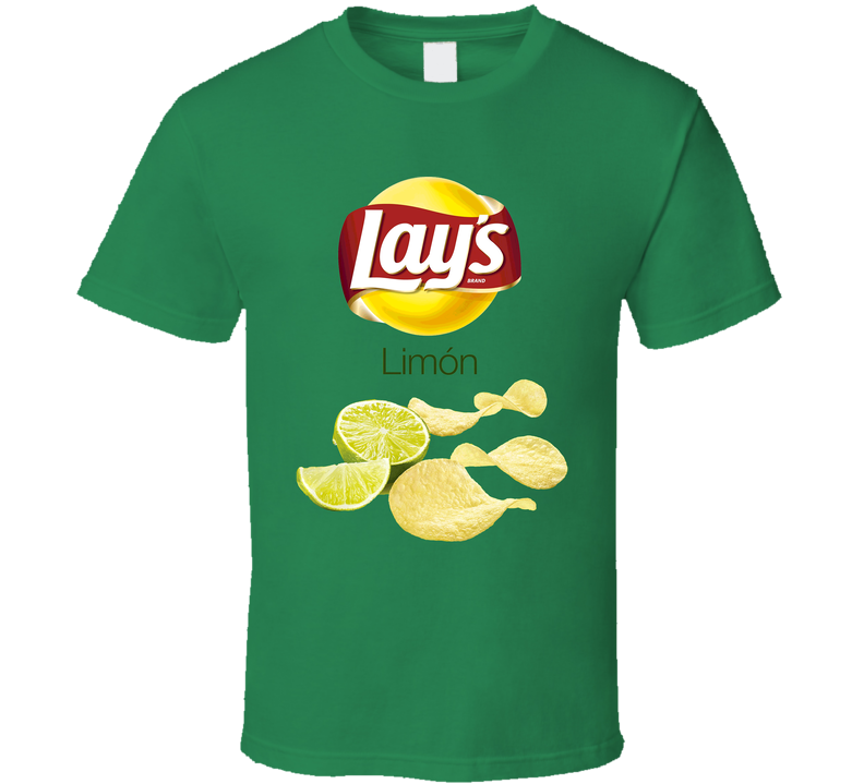 Lay's Limon Potato Chips Bag Costume Green Unisex T Shirt