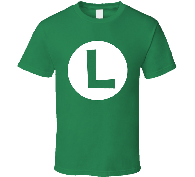 Luigi L Mario Brothers Video Game Fan Green Unisex T Shirt Luigi L Mario Brothers Video Game Fan Green Unisex T Shirt