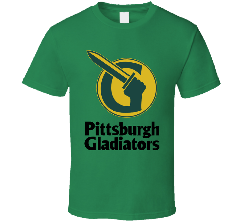 Pittsburgh Gladiators Arena Football League Team Fan Logo Green Unisex T Shirt