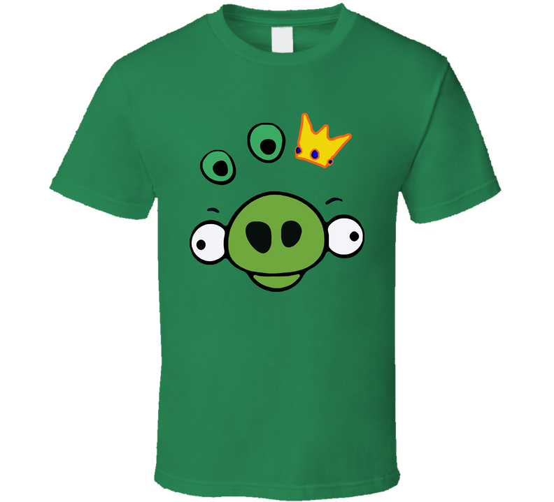 Angry Birds Green King Pig Green Unisex T Shirt Angry Birds Green King Pig Green Unisex T Shirt
