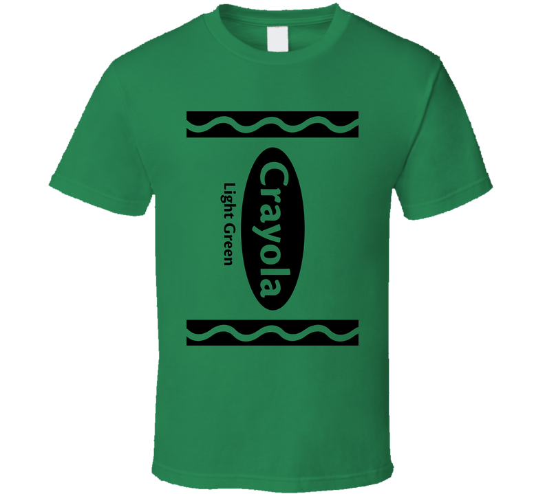 Crayola Light Green Color Crayon Funny Halloween Group Costume Green Unisex T Shirt