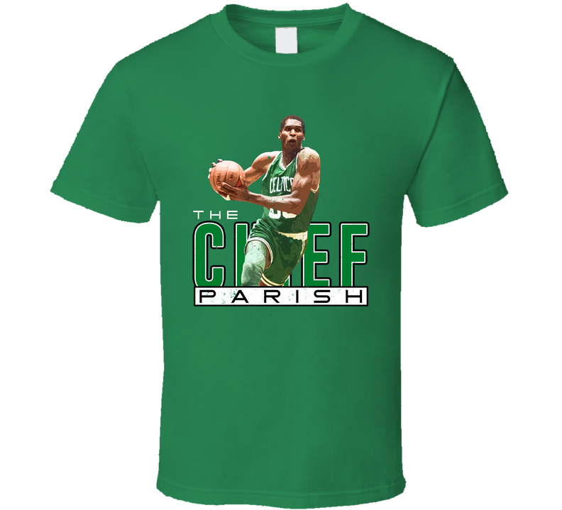 The Chief Robert Parish Boston Basketball Vintage Retro Style Green Unisex T Shirt