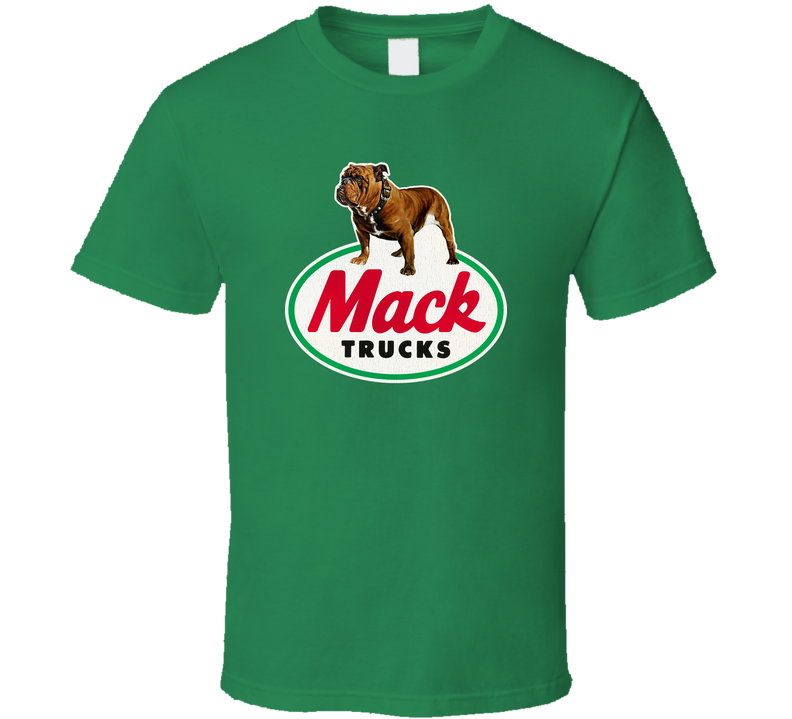Mack Trucks, T-Shirt, 18-Wheeler, trucker, Bulldog, Retro, Logo Green Unisex T Shirt