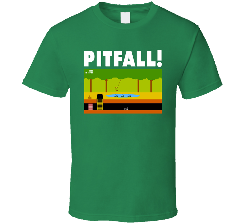 Pitfall Best Video Games Of All Time Green Unisex T Shirt