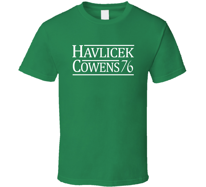 John Havlicek Dave Cowens 1976 Boston Basketball Fan Green Unisex T Shirt