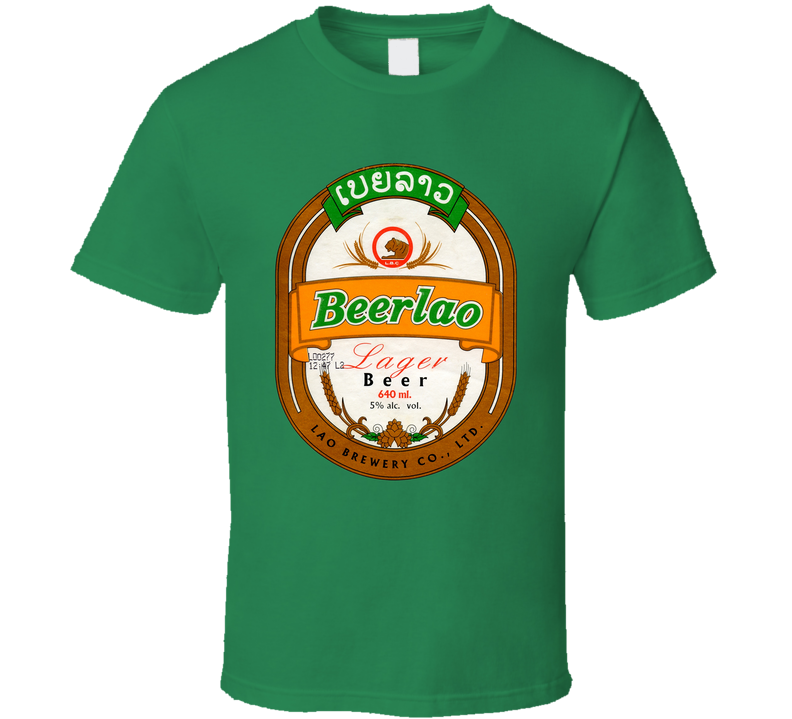 Beerlao Beer Southeast Asia Laos Fan Green Unisex T Shirt Beerlao Beer Southeast Asia Laos Fan Green Unisex T Shirt