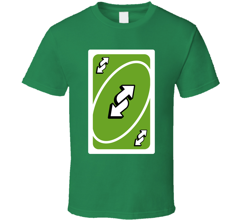 Reverse Green Uno Card Game Fan Halloween Fancy Dress Green Unisex T Shirt