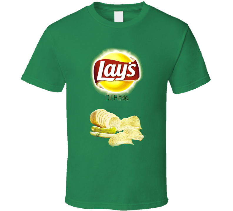 Lay's Dill Pickle Potato Chips Bag Costume Green Unisex T Shirt