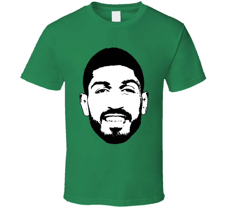 Enes Kanter Boston Basketball Big Head Green Unisex T Shirt